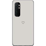 Xiaomi Mi Note 10 Lite Gennemsigtigt Telefoncover Grått hjärta