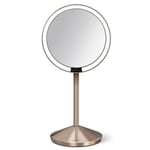 Simplehuman makeup spejl med lys, Ø14,5 cm, rosa guld