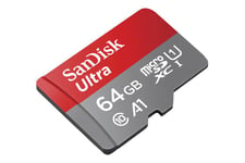 SanDisk Ultra - flashhukommelseskort - 64 GB - microSDXC UHS-I