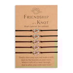 YELUWA 5 Pcs Bracelets Infini Nœud D'amitié Pour Meilleures Amies Bestie Femmes Adolescentes Sœur Bff Demoiselle D'honneur Fille Distance à Jamais Ajustable Cadeau De Fête De Mariage Fait à La Main