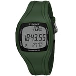 SYNOKE 9105 Multifunktionel Sports Time Record Vandtæt skridttæller elektronisk ur (Army Green)