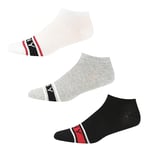 DKNY Men's Women's Shoe Insoles Invisible Trainer Socks for Slipper Ankle, Grey/Black/White, 37-40