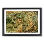 Big Box Art Vintage Brehms Tierlben Water-Monitor Framed Wall Art Picture Print Ready to Hang, Black A2 (62 x 45 cm)