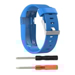 Fitbit Charge HR Stilrent silikon klockband - Storlek L Blå