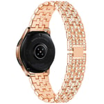 TenCloud Straps Compatible with Garmin Venu Sq Strap, Bling Bling Metal Stainless Steel Bracelet Wristband Band Women Girl for Venu Sq Music/Venu Sq/Venu Smartwatch (Rose Gold)