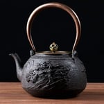 YUXINXIN Ceramic Stove Tea Kettle cast Iron teapot 1.3L Manual uncoated Old Iron Kettle (Color : 1.3L)