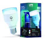 LIFX Clean A60 1200 Lumens [E27 Edison Screw], Full Colour with Antibacterial HEV, Wi-Fi Smart LED Light Bulb, No bridge required, Compatible with Alexa, Hey Google, HomeKit and Siri