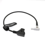 Alvin's Cables Z CAM E2 S6 F6 Power Cable 90 Degrees Right Angle 2 Pin Male to D-tap Cord