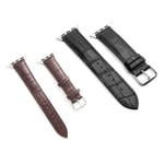 SKALO Läderarmband Krokodilmönster Apple Watch Series 1-3 42mm - Fler färger Brun