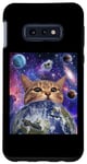 Coque pour Galaxy S10e Space Cat Face In Galaxy Funny Cute Kitten Lovers