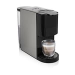 Princess 01.249451.01.001 Coffee Machine-Multicapsules-Compatible with Nespresso, Dolce Gusto, Lavazza a Modo Mio & E.S.E pods-0.8 L-1450 W, Brushed Stainless Steel