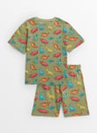 Tu Khaki Dinosaur Print Waffle Shortie Pyjamas 1-1.5 years Years male