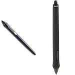 Wacom Pro Pen 2 (KP504E) - Compatible Cintiq Pro & MobileStudio Pro,Black & INTUOS4/CINTIQ21 Grip Pen Black, Single