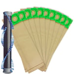 Brushroll Bar / Roller Brush Roll + 10 Hoover Bags for SEBO X1 X1.1 X4 X5 Extra