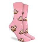 Good Luck Socks: Cute Red Pandas Women's Socks (Size 5-9) in Pink