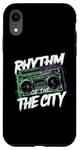 Coque pour iPhone XR Rythme de la ville - Vintage Ghettoblaster Boombox Lover