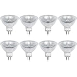Halogenlampa Gu5.3 Mr16 35w 12v varmvit 2800k Dimbar, cover 400 lumen 2-stifts ersättningsstrålkastare, 8 st Cisea