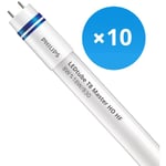 Philips - Lot 10x Tube led T8 master (hf) High Output 8W 1000lm - 830 Blanc Chaud 60cm - Dimmable - Équivalent 18W - 3000K - Blanc Chaud