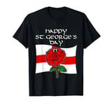 Happy St. George's Day Rose English Flag England T-Shirt