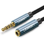 Câble d'extension adaptateur audio AUX mini jack 3,5 mm 1,5 m bleu