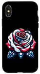 Coque pour iPhone X/XS Rose 4 juillet Drapeau américain américain pour garçons et filles