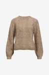 Object - Tröja objFlora RE L/S Knit Pullover - Natur