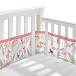 Breathable Baby Four Sided Mesh Cot Liner - On Cloud 9 Pink