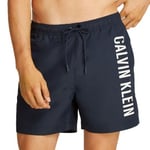 Calvin Klein Badbyxor Medium Swim Shorts Intense Power Mörkblå polyester 4XL Herr