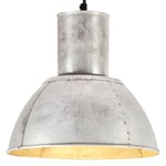 vidaXL hængelampe 25 W rund 28,5 cm E27 sølvfarvet