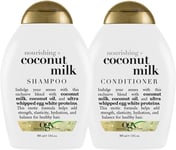 OGX Coconut Milk Conditioner for Dry Damaged Hair, 385Ml & Coconut Milk Shampoo,