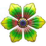 Blomma Metall Väggdekor Trädgård prydnad 15x15x0,8cm - Grön