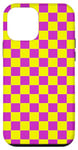 iPhone 12 mini Purple And Yellow Checkered Checker Checkerboard Classic Case
