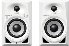 Pioneer DJ DM-40BT-W Bluetooth Studio Monitors, White,4 Inch