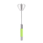 Solustre Stainless Steel Push Down Whisk Salon Barber Cream Mixer Stirring Rod Hair Color Dye Mixing Tools (Green)