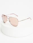 DKNY Sunglasses Pilot Ladies Mirrored DK102S-770 58mm 100% UV - Pink Gold