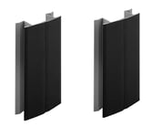 2x Jonction de plinthe 120mm noir mat multi angle Angulaire Coin Cuisine Raccord Connecteur Pied de meuble Profil PVC Plastique Finition