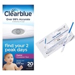 20 Clearblue Digital Ovulation Test Sticks 2 Pregnancy Strips ONE STEP