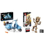 LEGO 10298 Icons Vespa 125 Scooter, Vintage Italian Iconic Model Building Kit & 76217 Marvel I am Groot Buildable Toy, Guardians of the Galaxy 2 Set Featuring a Collectable Baby Groot Model Figure