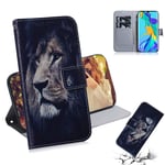 DodoBuy Samsung Galaxy A71 Case PU Leather Flip Cover Wallet Stand with Credit Card Slots Cash Holder Pouch Magnetic Clasp for Samsung Galaxy A71 - Lion