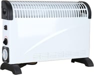 Portable Electric Convector Heater Radiator Thermostat - 24 Hour Timer - 3 Heats
