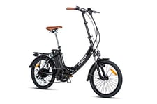 moma bikes Vélo Electrique VAE Pliant De Ville, E-20.2", Aluminium, Shimano 7V, Bat. ION Lithium 36V 16Ah