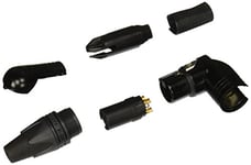 Neutrik – XLR Câble Socket 90 ° 3 Câble Socket/Angled XX/RX soldering Connections Noir