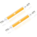 2-pack R7s LED-lampor 118mm 10W Linjär Kalla Vit 6000K R7s J118 Dippio Effekt COB Filamentlampa 118mmx15mm Motsvarande 90W Halogenlampa 360 Grader