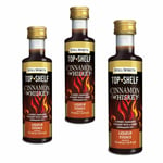3x Still Spirits Top Shelf Cinnamon Whiskey Liqueur Essence Flavours 1.125L