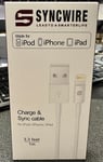 Syncwire Lightning Cable For iPhone iPod iPad Apple MFI Certified 3.3ft 1m White