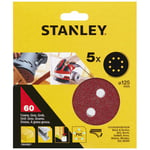 Stanley - 5 disques ø 125 mm. Pour la ponceuse rotorbitale