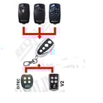 hd-line LOT 5X Ditec, V2, Nice Flor-s telecommande Universelle 433 MHz, à Rolling Code, pour Porte de Garage Porte de Garage/Portail