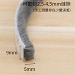 10m Borstlist Självhäftande Dörrfönster Tätningslist Dörrfönster Vindtät Damm Ljudisolering List Packning Hem 9*5mm gray