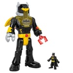 Fisher-Price Coffret Robot Imaginext DC Super Friends Batman dans Son Exosquelette, Jouet de 30 cm de Hauteur avec Effets sonores et Lumineux, Noir, à partir de 3 Ans, HYG31