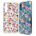 NALIA Motif Case compatible with Huawei P20 Pro, Pattern Design Silicone Back Cover Protector Soft Skin, Crystal Gel Shockproof Smart-Phone Bumper, Slim Transparent Protective, Designs:Autumn Flower